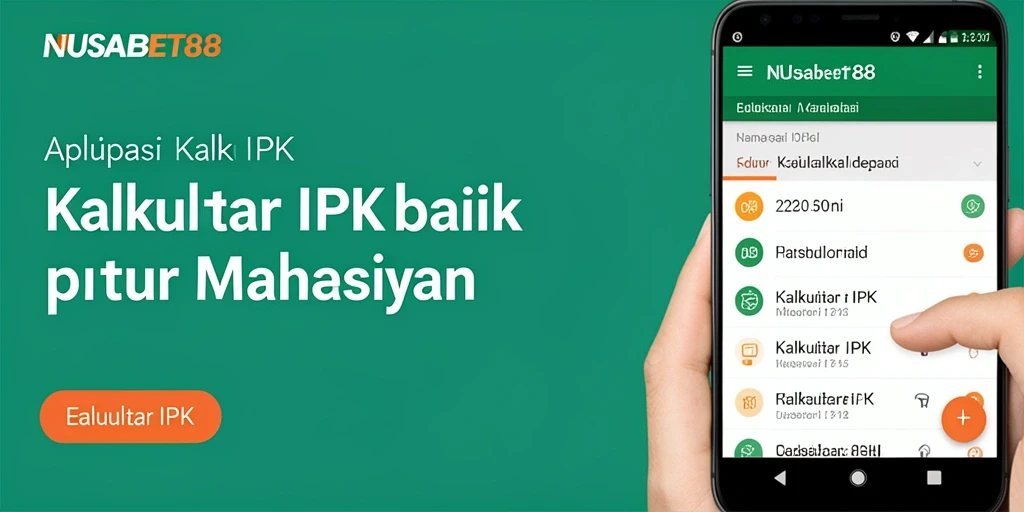 Tampilan antarmuka aplikasi Kalkulator IPK NUSABET88 yang user-friendly.