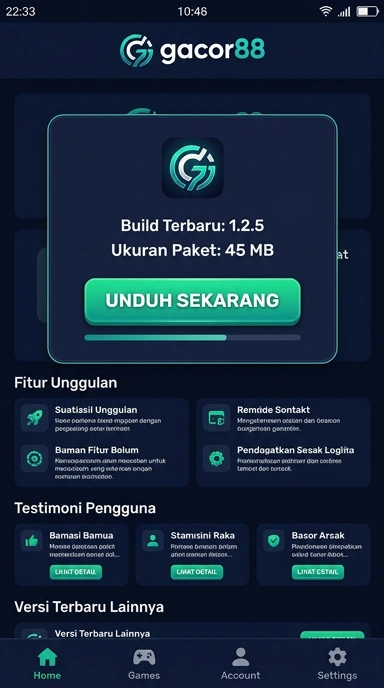 Tampilan halaman APK gacor88