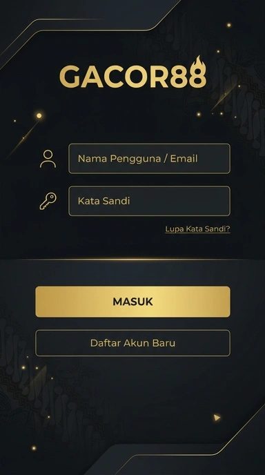 Tampilan halaman login gacor88
